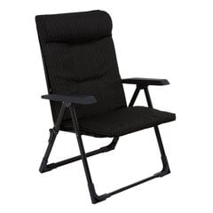 Saliekamais krēsls Patio Bilbao XL, melns цена и информация | Садовые стулья, кресла, пуфы | 220.lv