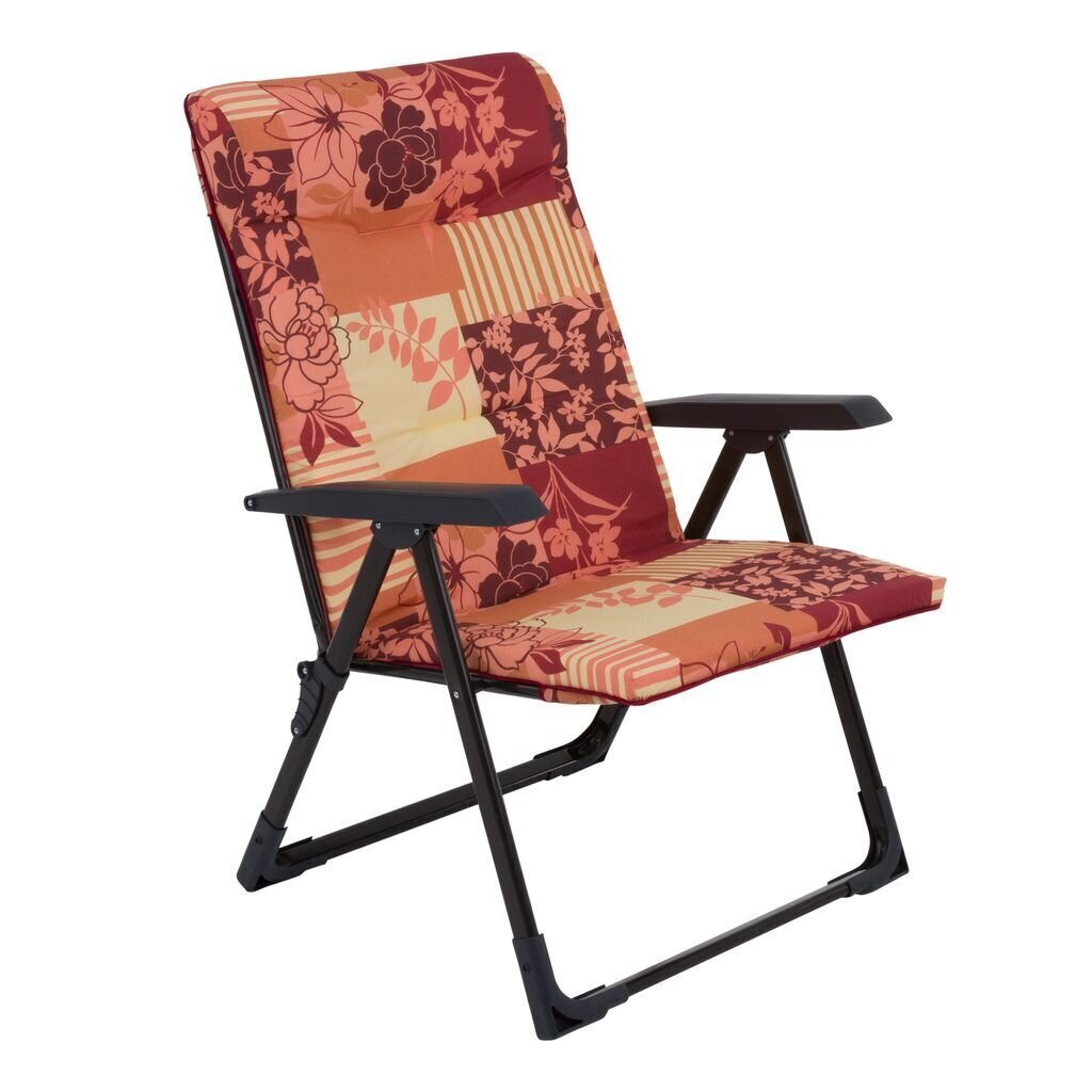 Saliekamais krēsls Patio Bilbao XL, melns/oranžs cena un informācija | Dārza krēsli | 220.lv