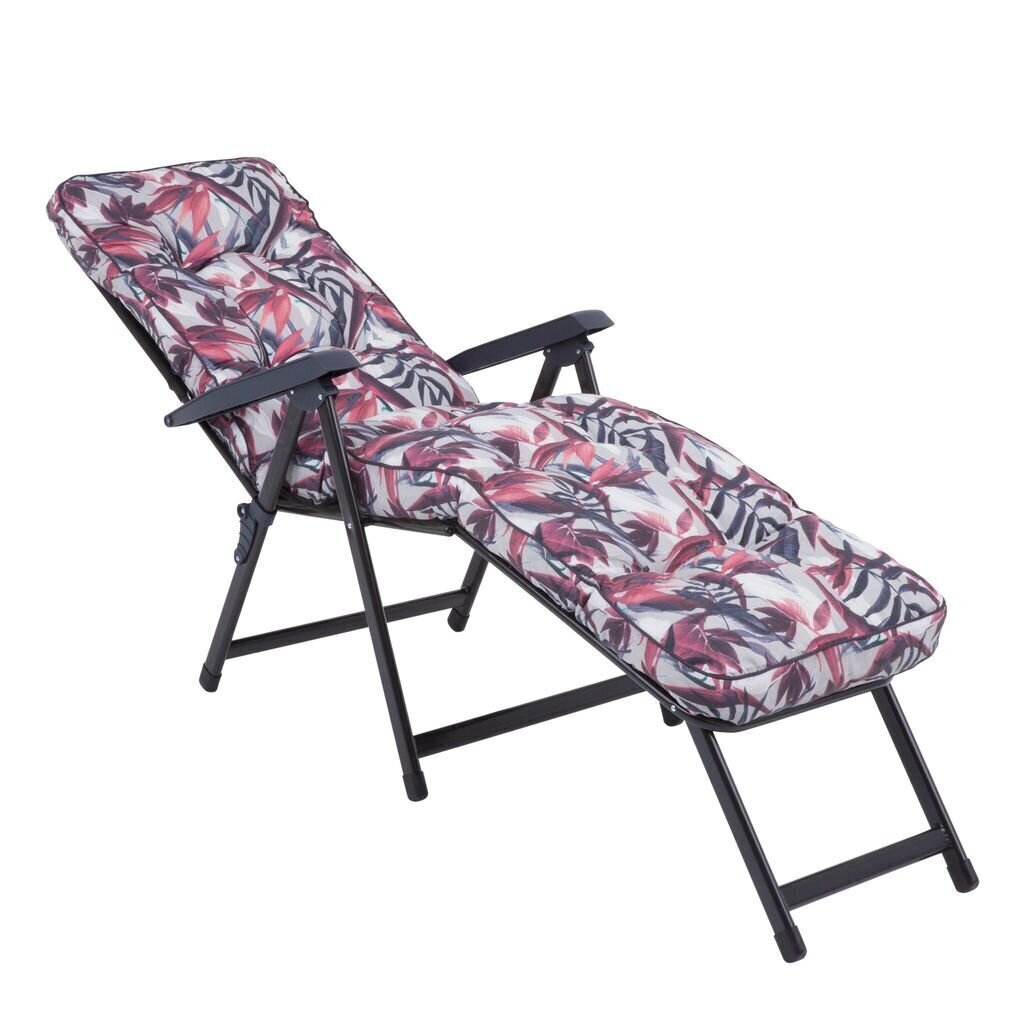 Saliekamais krēsls-zvilnis Patio Lena, rozā cena un informācija | Dārza krēsli | 220.lv