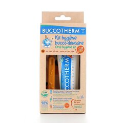 Zobu pastas un zobu birstes komplekts Buccotherm Junior Peach Iced Tea Bio 7-12 g. 50 ml cena un informācija | Zobu pastas, birstes | 220.lv