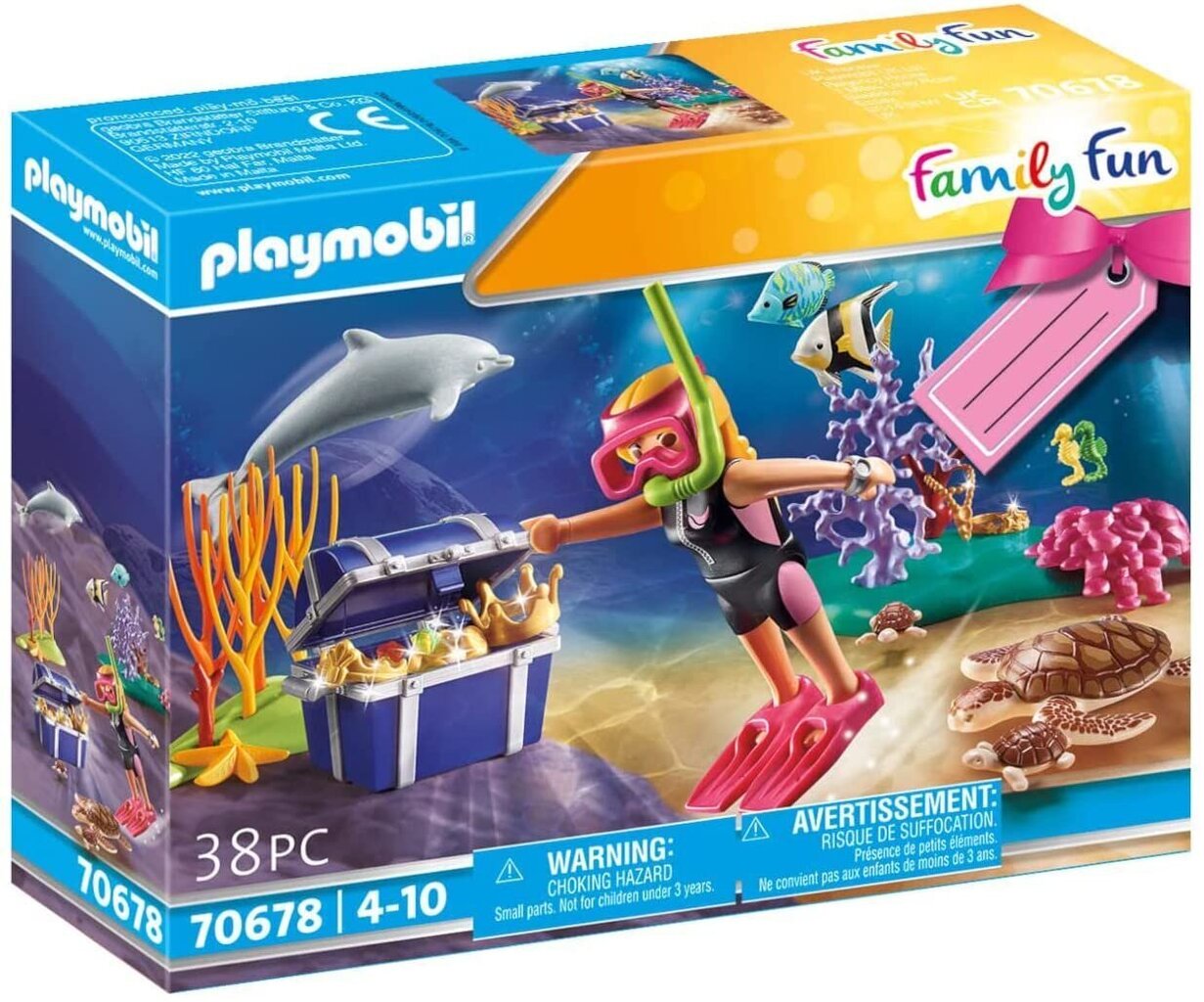 70678 PLAYMOBIL, dāvanu komplekts - ūdenslīdējs dārgumu mednieks цена и информация | Konstruktori | 220.lv