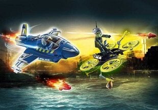 70780 PLAYMOBIL® City Action, полицейский самолет с дроном цена и информация | Kонструкторы | 220.lv