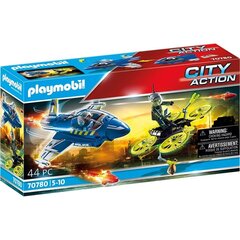 70780 PLAYMOBIL® City Action, полицейский самолет с дроном цена и информация | Kонструкторы | 220.lv