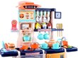 Liela bērnu virtuvīte ar ledusskapi un cepeškrāsni, zila 100x80x30 cena un informācija | Rotaļlietas meitenēm | 220.lv
