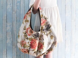 Пляжная сумка хобо из ткани цена и информация | Женские сумки | 220.lv
