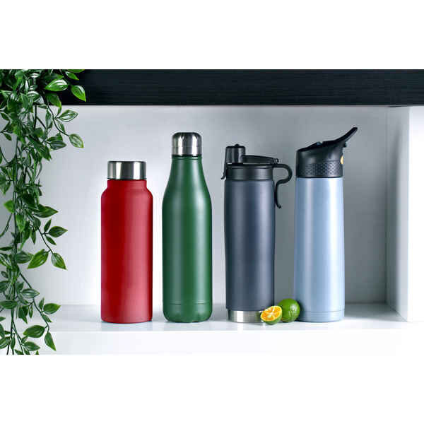 Ūdens pudele Bergner, nerūsējošais tērauds (500 ml), zaļa cena un informācija | Ūdens pudeles | 220.lv