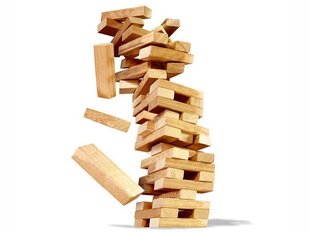 Деревянная блок-башня 54 шт., «Деревянные игрушки» цена и информация | Развивающие игрушки | 220.lv