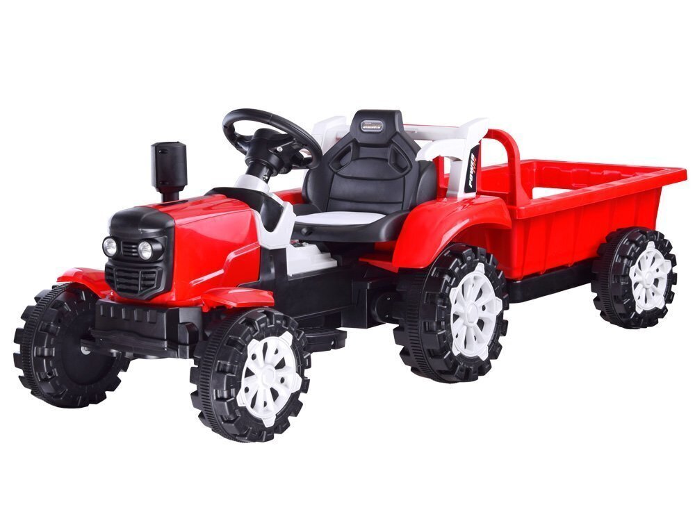 Vienvietīgs elektriskais bērnu traktors, sarkans cena un informācija | Bērnu elektroauto | 220.lv