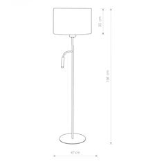 Nowodvorski Lighting stāvlampa Hotel Plus 9074 cena un informācija | Stāvlampas | 220.lv