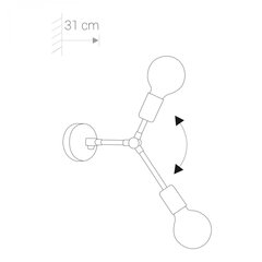 Nowodvorski Lighting sienas lampa Twig 9141 cena un informācija | Sienas lampas | 220.lv