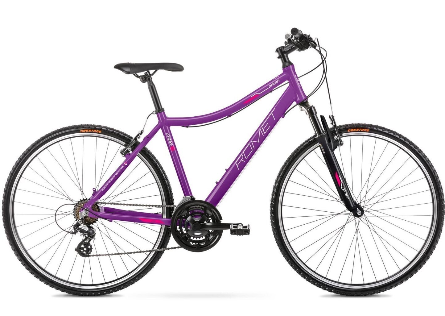 Hibrīda velosipēds Romet Orkan D 28" 2022, violets cena un informācija | Velosipēdi | 220.lv