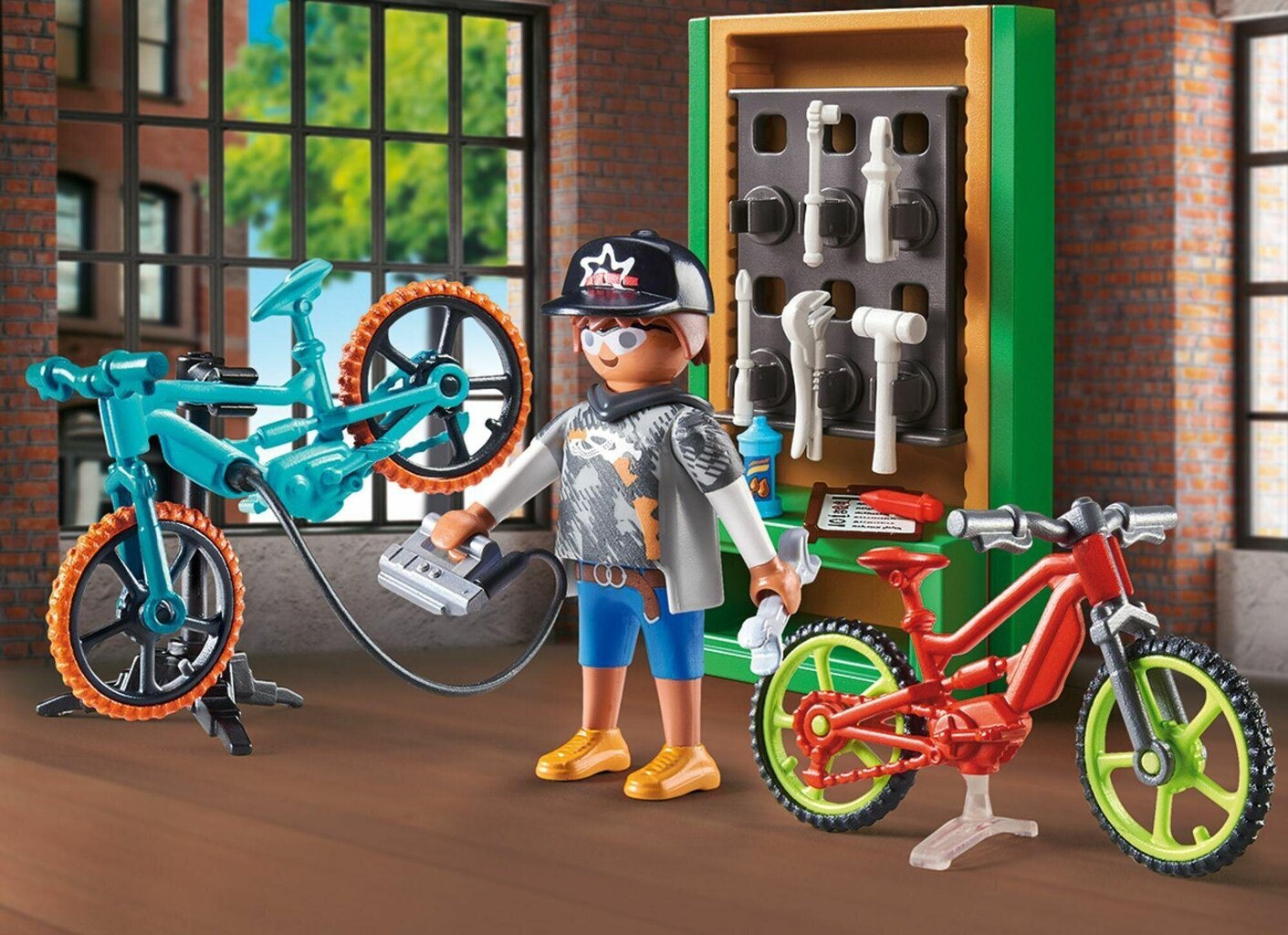 70928 PLAYMOBIL, Velosipēdu darbnīcas dāvanu komplekts cena un informācija | Konstruktori | 220.lv