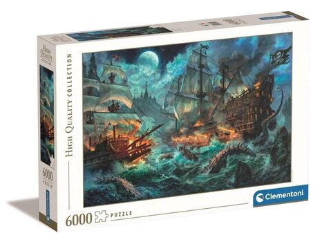 Puzle Clementoni Pirates Battle, 6000 d. cena un informācija | Puzles, 3D puzles | 220.lv