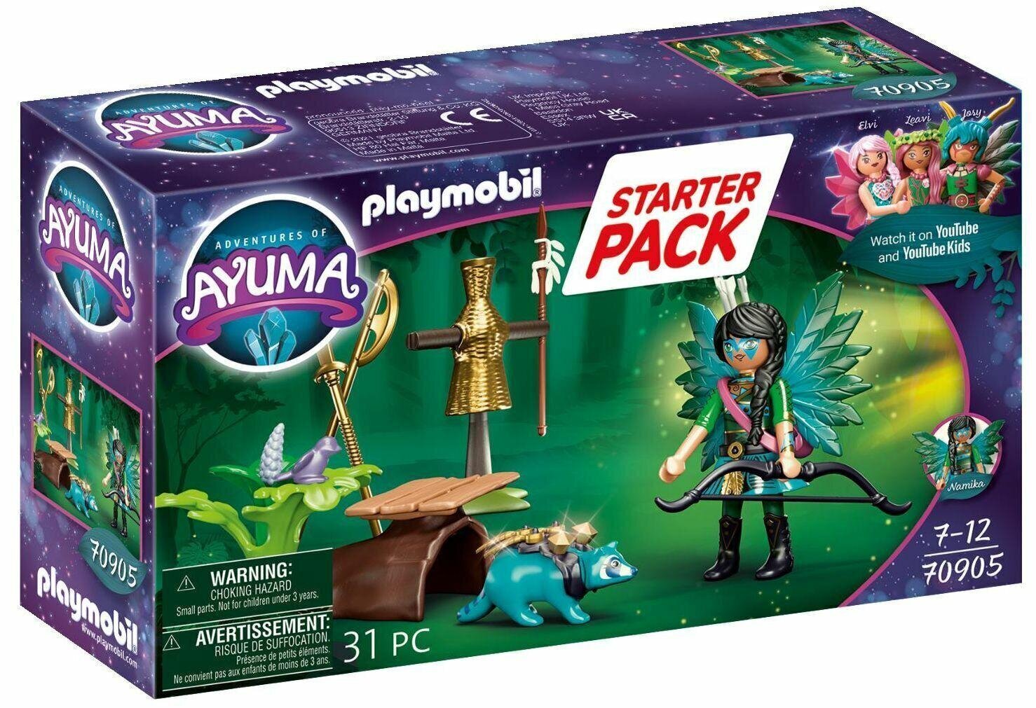 70905 PLAYMOBIL, Starter Pack Knight Fairy with raccoon cena un informācija | Konstruktori | 220.lv