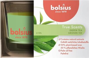 Ароматическая свеча Bolsius True Scents, 5x8 см, зеленый чай цена и информация | Подсвечники, свечи | 220.lv