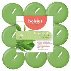 Чайные свечи Bolsius True Scents, 18 шт., зеленый чай цена и информация | Подсвечники, свечи | 220.lv