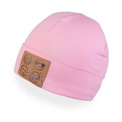 Тонкая хлопковая шапка TuTu для девочек, розовая цена и информация | Шапки, перчатки, шарфы для девочек | 220.lv