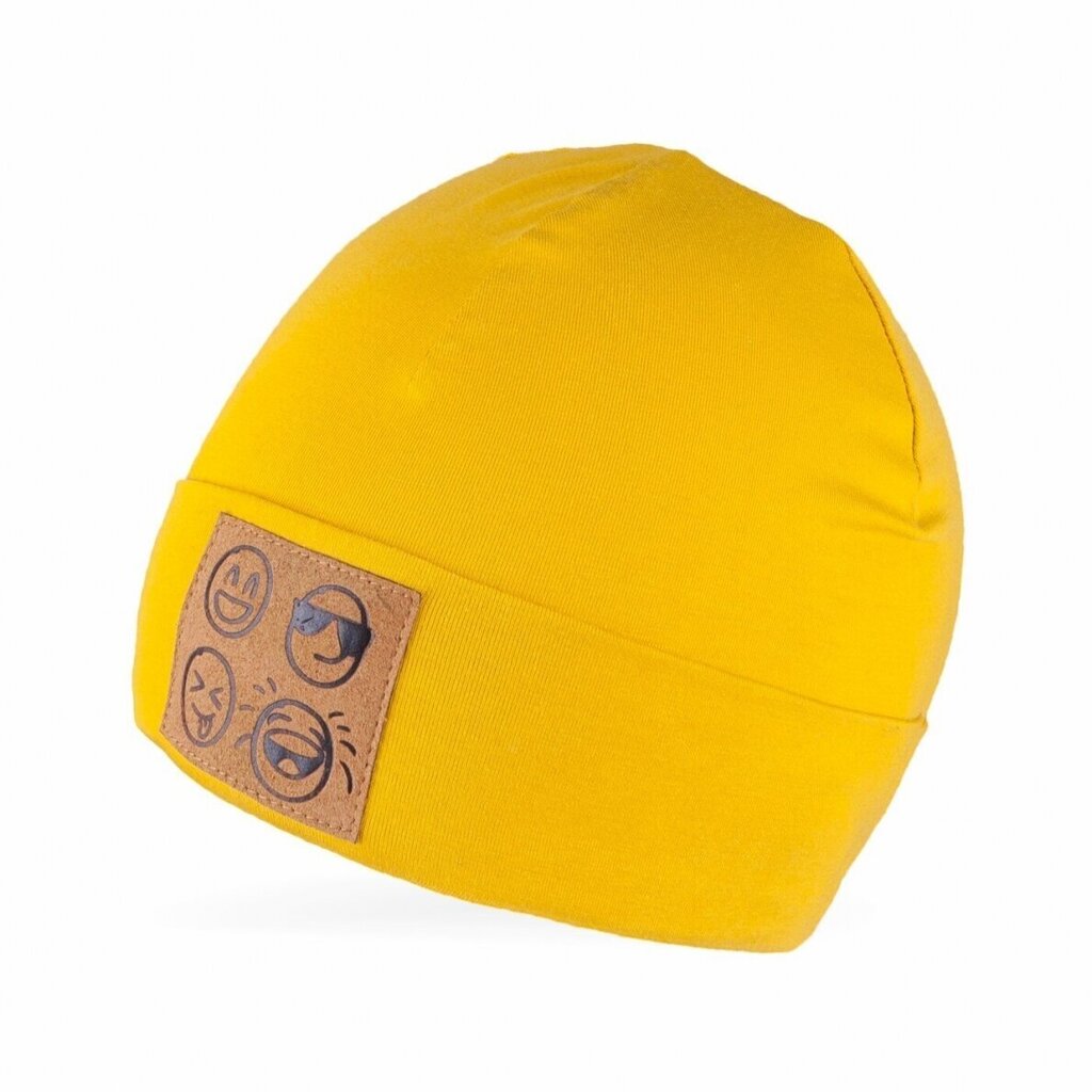 Plāna kokvilnas cepure pavasarim TuTu, dzeltena cena un informācija | Cepures, cimdi, šalles zēniem | 220.lv