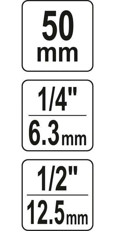 Trieciengalviņas adapteris, 1/2-1/4 Yato (YT-04691) cena un informācija | Rokas instrumenti | 220.lv