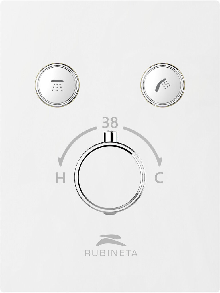 Iebūvējams jaucējkrāns RUBINETA Thermo-2F cena un informācija | Jaucējkrāni | 220.lv