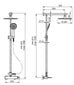 Dušas sistēma RUBINETA Etna + Ultra 15/D cena un informācija | Dušas komplekti un paneļi | 220.lv