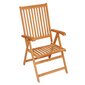 vidaXL dārza krēsli, matrači ar četrstūriem, 4 gab., masīvs tīkkoks цена и информация | Dārza krēsli | 220.lv