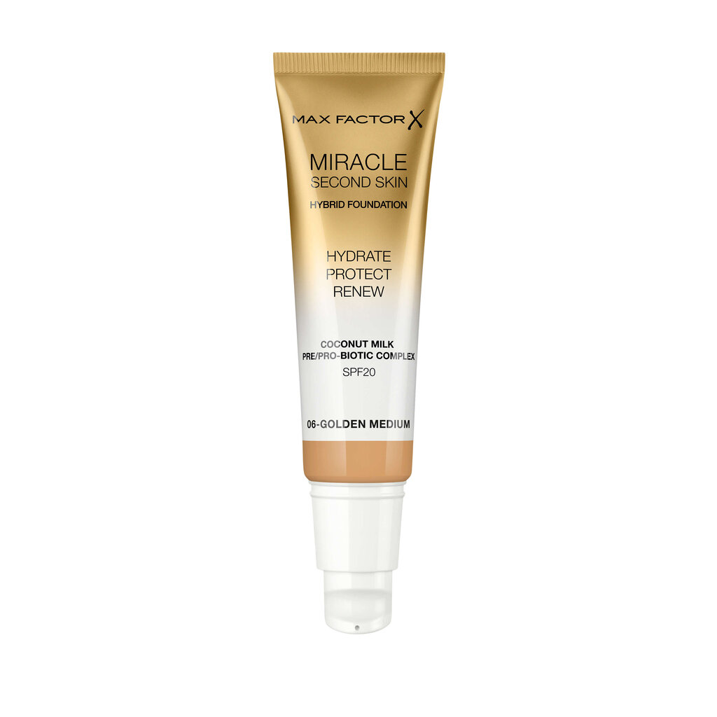 Max Factor Miracle Second Skin kosmētikas produkts 30 ml, 05 Medium, 06 Golden Medium цена и информация | Grima bāzes, tonālie krēmi, pūderi | 220.lv