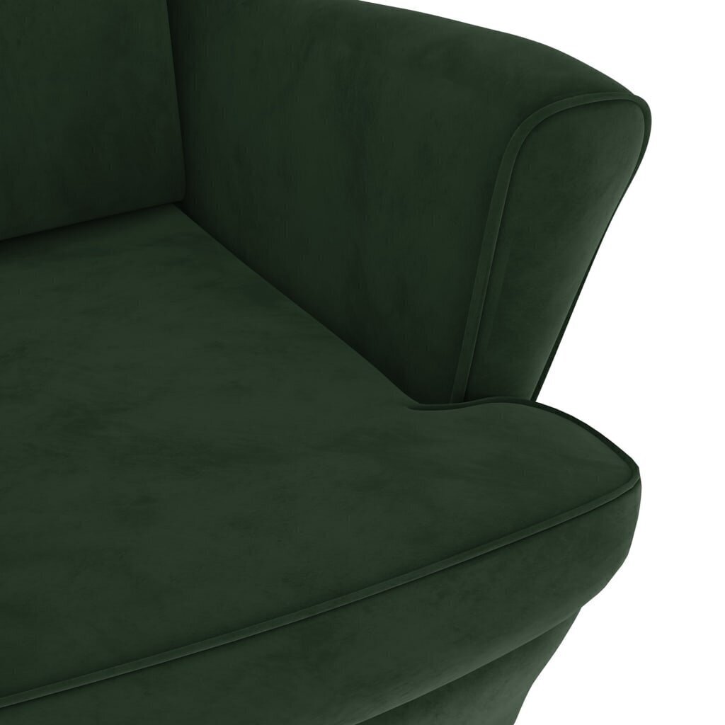 Krėslas, tamsiai žalios spalvos, aksomas cena un informācija | Atpūtas krēsli | 220.lv