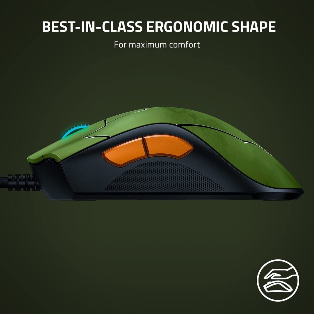 Razer DeathAdder V2 Halo Infinite Edition, zaļš cena un informācija | Peles | 220.lv