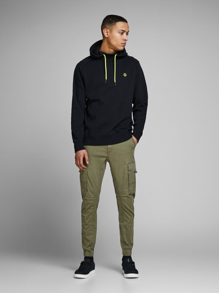 Bikses vīriešiem Jack & Jones Jjipaul Jjflake AKM 542 Olive Night 12141844 цена и информация | Vīriešu bikses | 220.lv