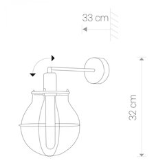 Nowodvorski Lighting sienas lampa Manufacture 9742 cena un informācija | Sienas lampas | 220.lv