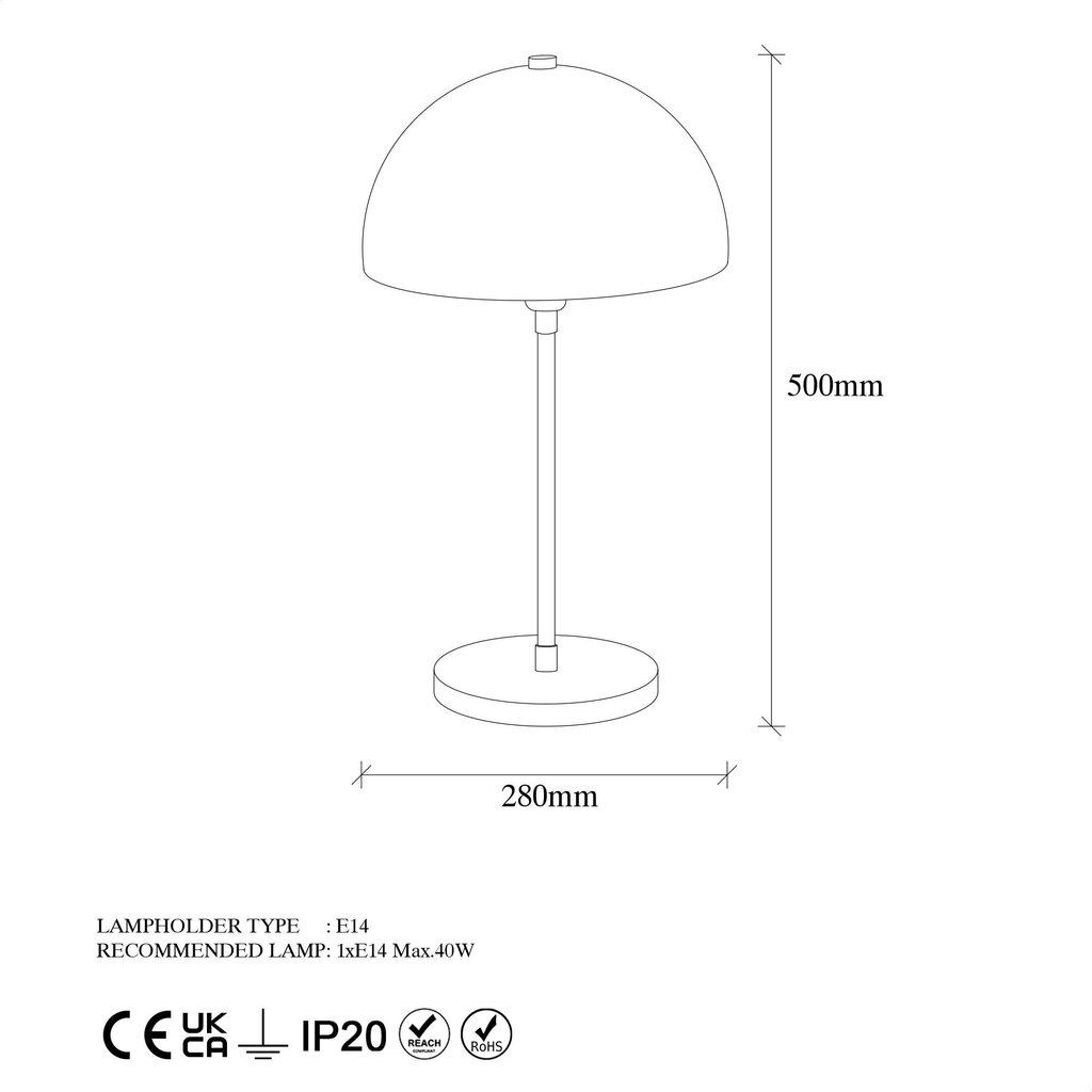 Galda lampa 942FLG1802 cena un informācija | Galda lampas | 220.lv