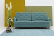 Mīksto mēbeļu komplekts Lauksva 3 + 1 Melanie, zils cena un informācija | Dīvānu komplekti | 220.lv