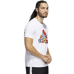 Vīriešu sporta t-krekls Adidas Fluid Bos GTM HE4808, balts cena un informācija | Sporta apģērbs vīriešiem | 220.lv