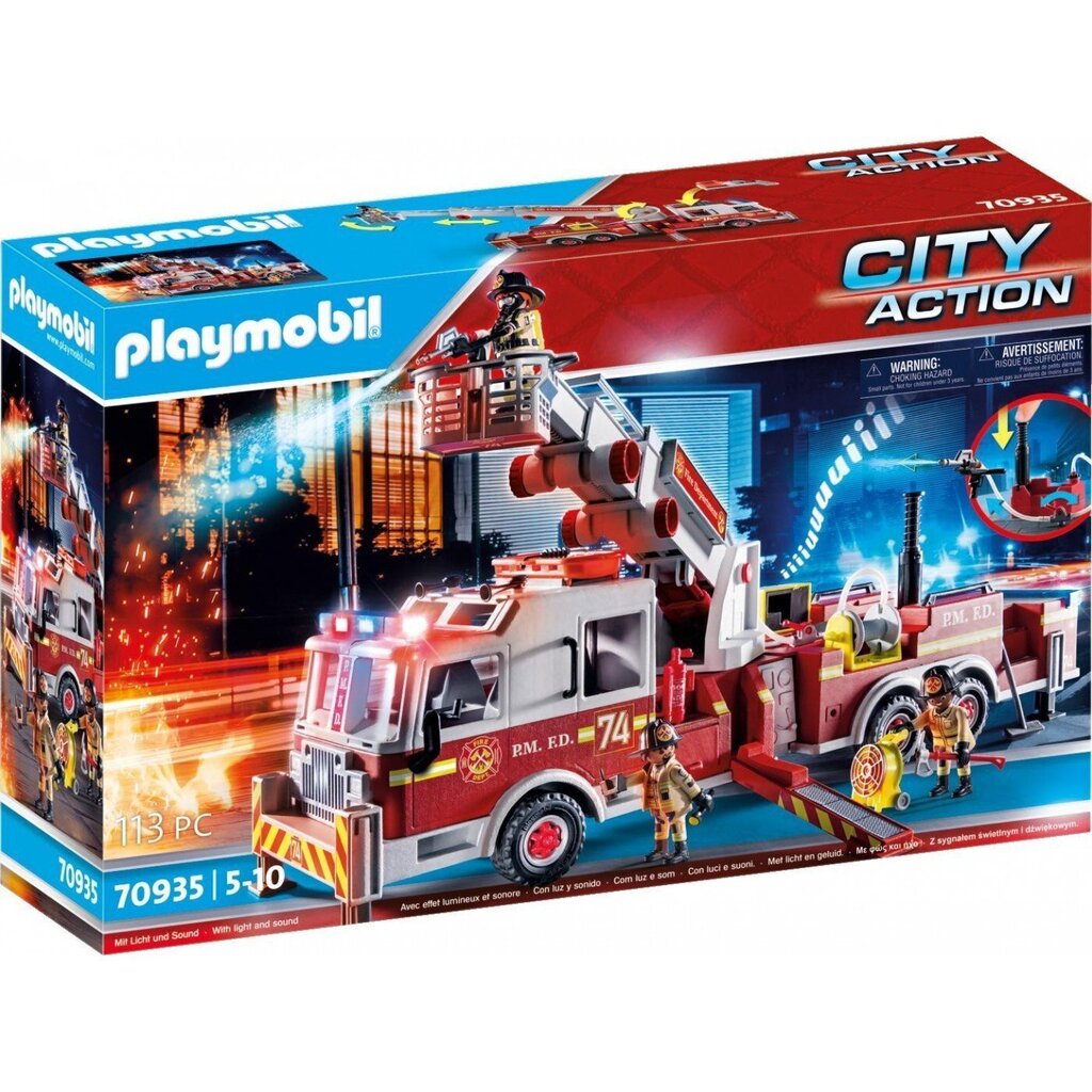 70935 PLAYMOBIL® City Action, Ugunsdzēsēju glābšanas automašīna cena un informācija | Konstruktori | 220.lv