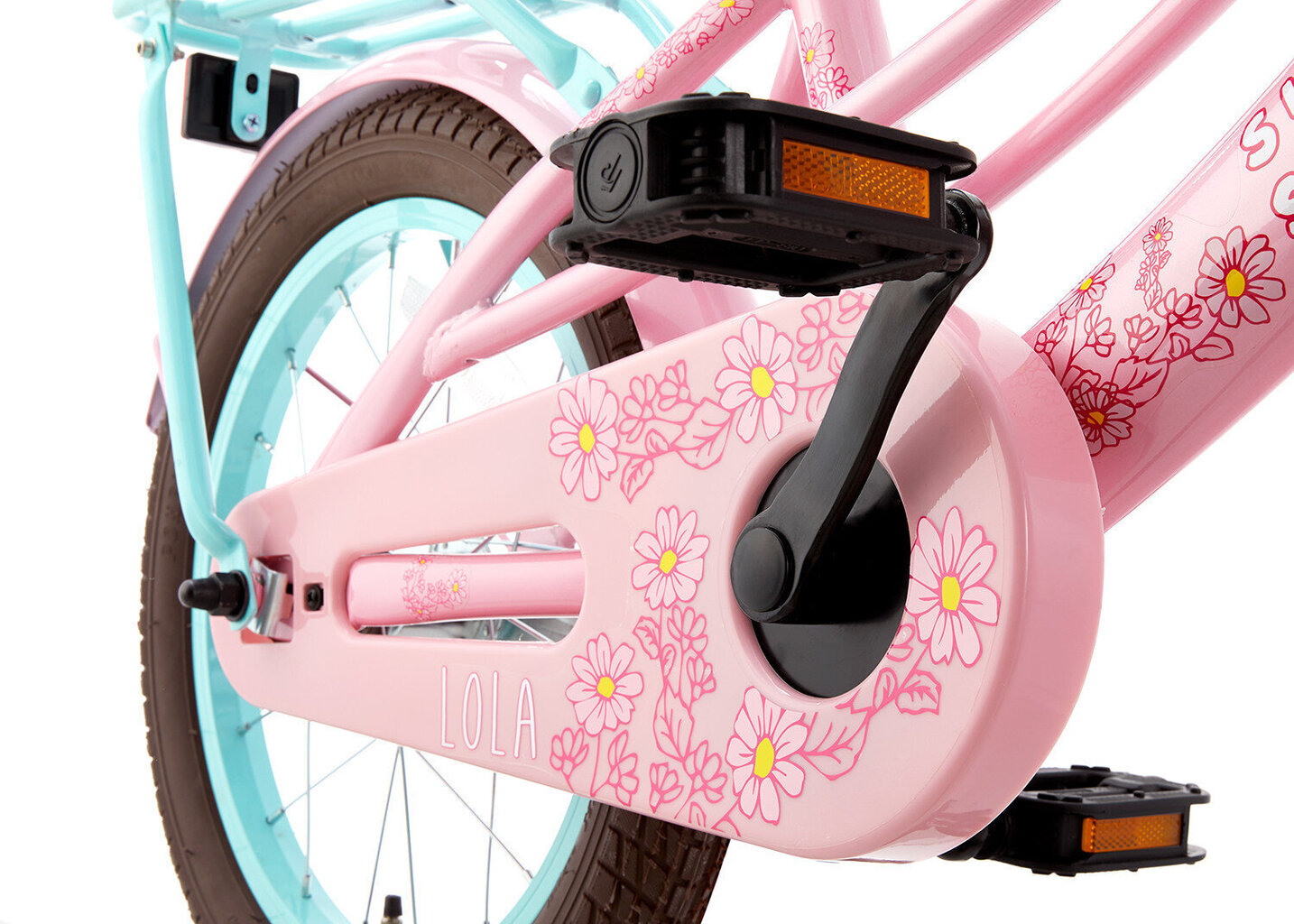 Bērnu velosipēds Supersuper Lola, 16'', 25,4 cm, zils/rozā cena un informācija | Velosipēdi | 220.lv
