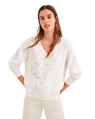 Džemperis sievietēm Desigual, balts cena un informācija | Sieviešu džemperi | 220.lv