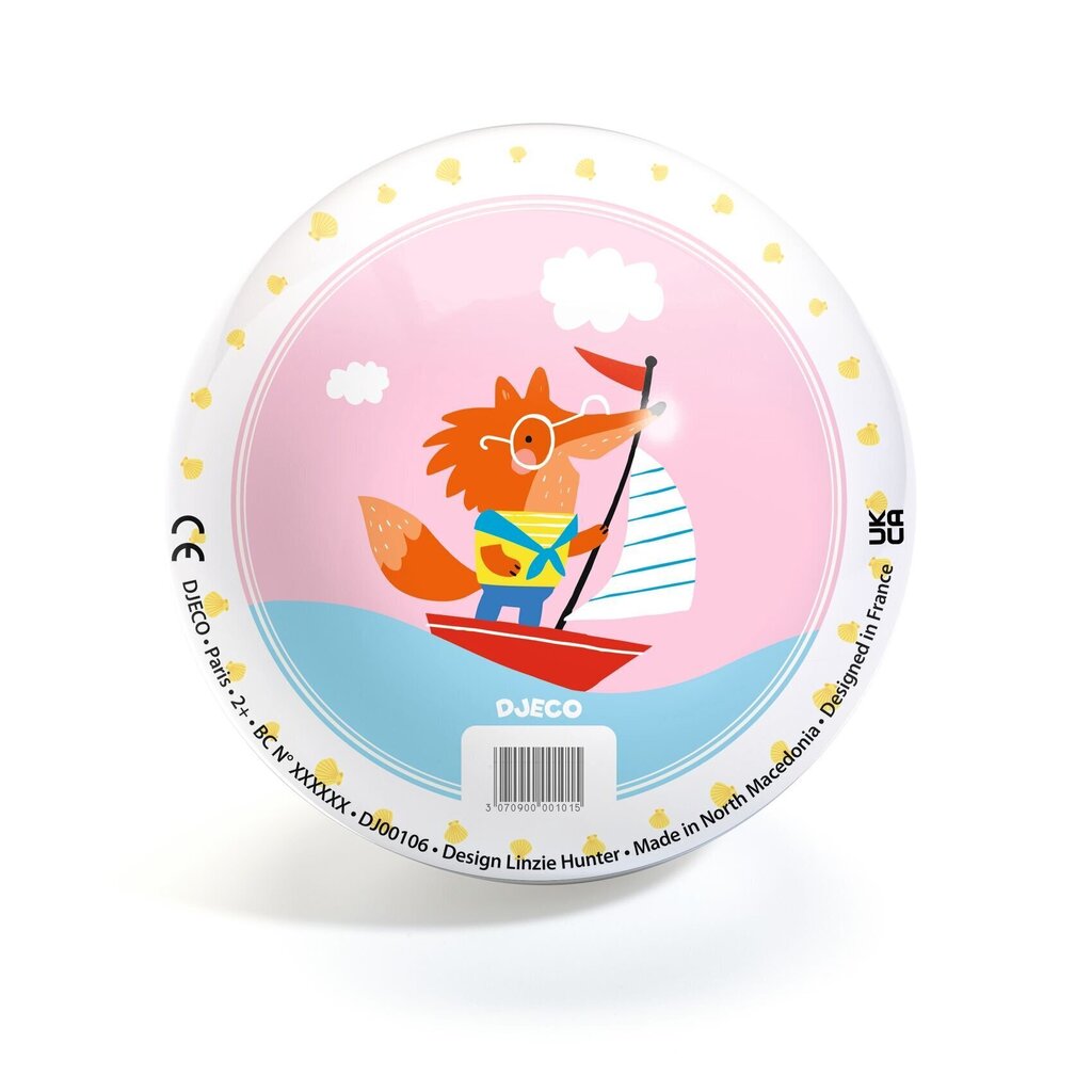 Rotaļu bumba - Laiva (12 cm ø), DJECO DJ00106 цена и информация | Ūdens, smilšu un pludmales rotaļlietas | 220.lv