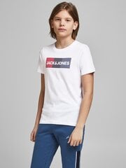 Футболка для мальчиков JACK & JONES 12152730*05, белая 5714925286078 цена и информация | Рубашки для мальчиков | 220.lv