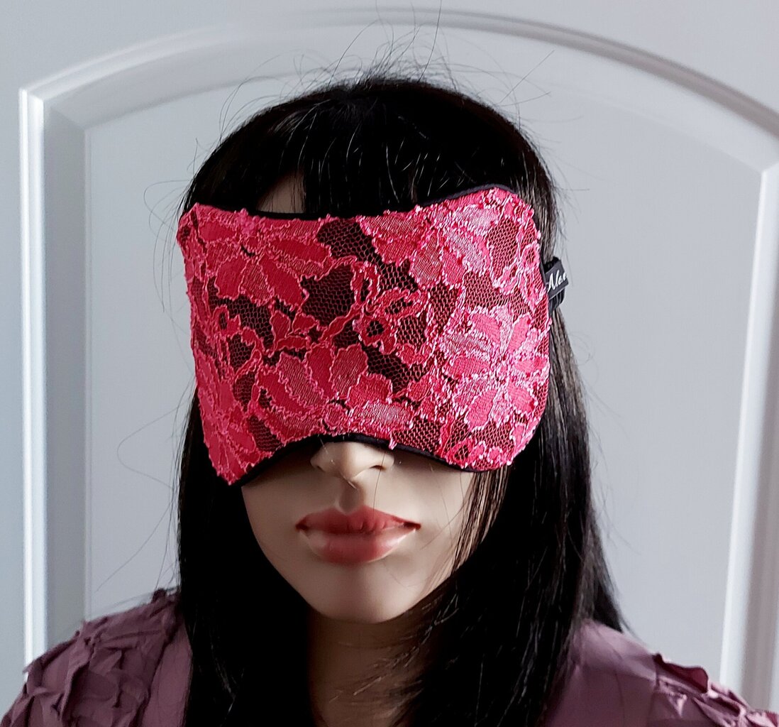 Miega maska, melna ar rozā gipīru цена и информация | Naktskrekli, pidžamas | 220.lv