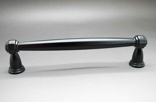 Metāla rokturis “Nerja”, 128 mm, melns cena un informācija | Mēbeļu rokturi  | 220.lv