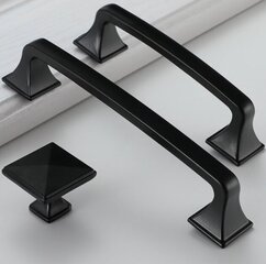 Ручка, металл, черная "Serrano Dark" 96 мм цена и информация | Ручки для мебели | 220.lv