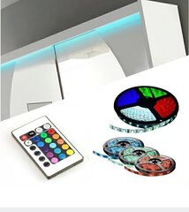 Skapis ar LED apgaismojumu ADRK Furniture Diego, ozola krāsas cena un informācija | Skapji | 220.lv