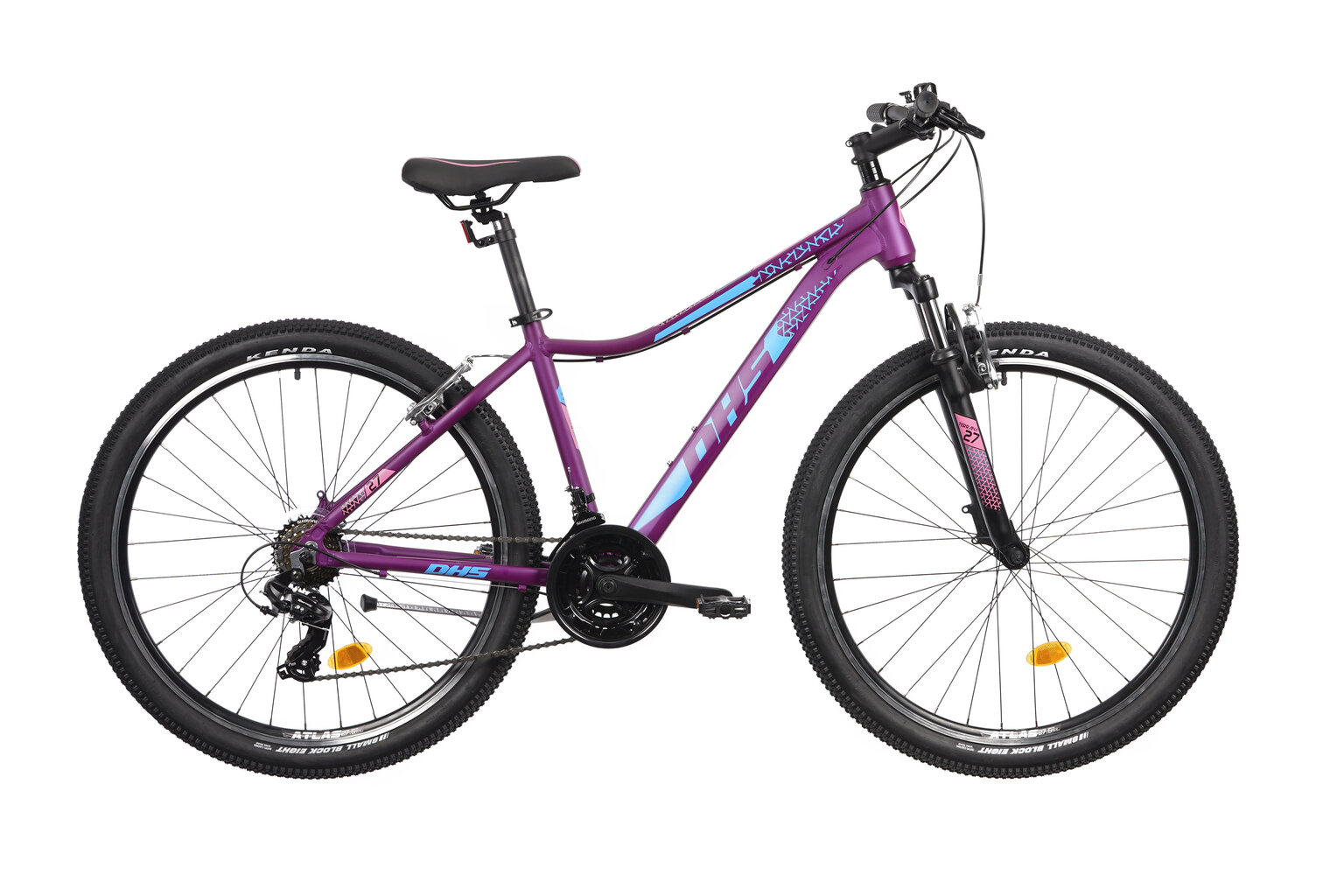 Kalnu velosipēds DHS 2722 27.5", violets cena un informācija | Velosipēdi | 220.lv