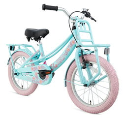 Bērnu velosipēds Supersuper Lola, 16”, zils/rozā cena un informācija | Velosipēdi | 220.lv
