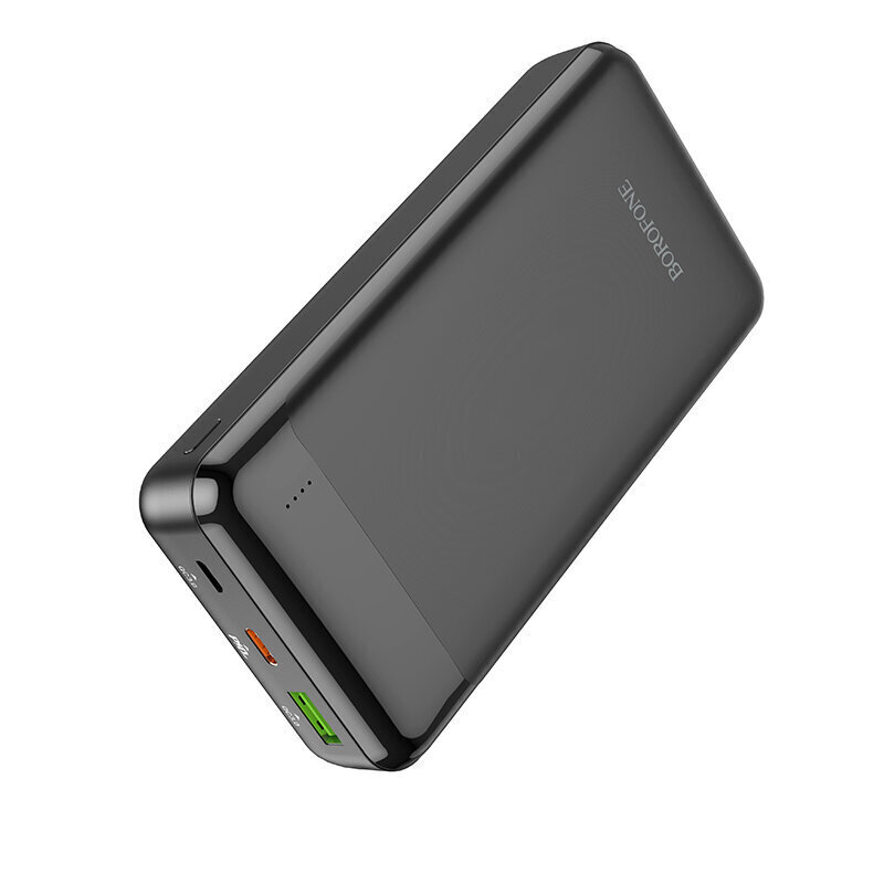 Arejais-akumulators Power Bank Borofone BJ19A Type-C PD 20W+Quick Charge 3.0 20000mAh melna cena un informācija | Lādētāji-akumulatori (Power bank) | 220.lv