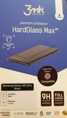 LCD aizsargstikls 3MK Hard Glass Max Finger Print Samsung S908 S22 Ultra 5G melns цена и информация | Защитные пленки для телефонов | 220.lv