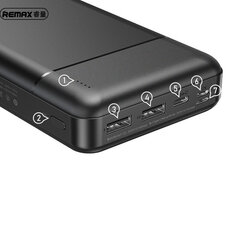 Arejais-akumulators Power Bank Remax RPP-167 Lango 2xUSB 30000mAh melns cena un informācija | Lādētāji-akumulatori (Power bank) | 220.lv