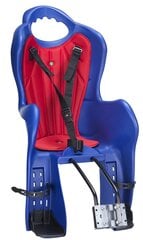 Bērnu krēsliņš uz rāmja HTP Italy Elibas T, zils/sarkans cena un informācija | Bērnu velosipēdu sēdeklīši | 220.lv