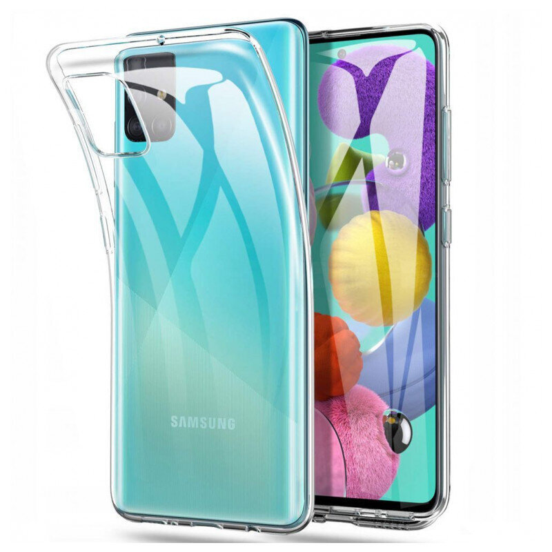 Silikona telefona maciņš priekš Samsung Galaxy A02S / M02S, caurspīdīgs cena un informācija | Telefonu vāciņi, maciņi | 220.lv